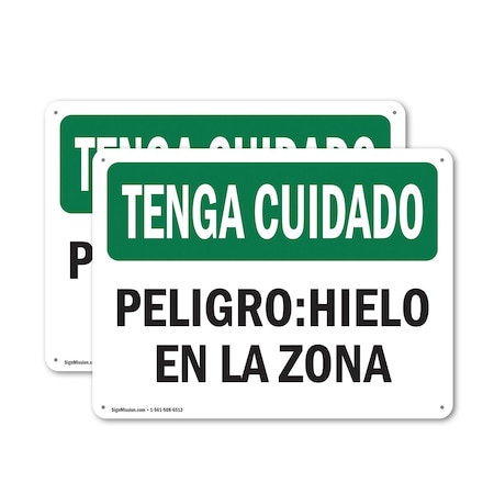 Signmission 18 in Height, 24 in Width, Plastic, Rectangle, Spanish OS-2PACK-BC-P-1824-L-10013